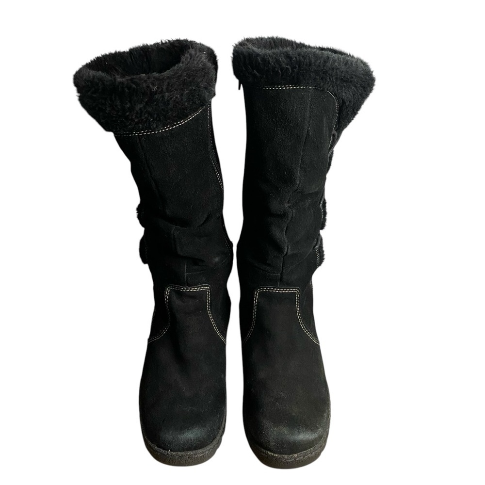 Naturalizer Women's Black Suede Faux Fur Lined Winter Boot